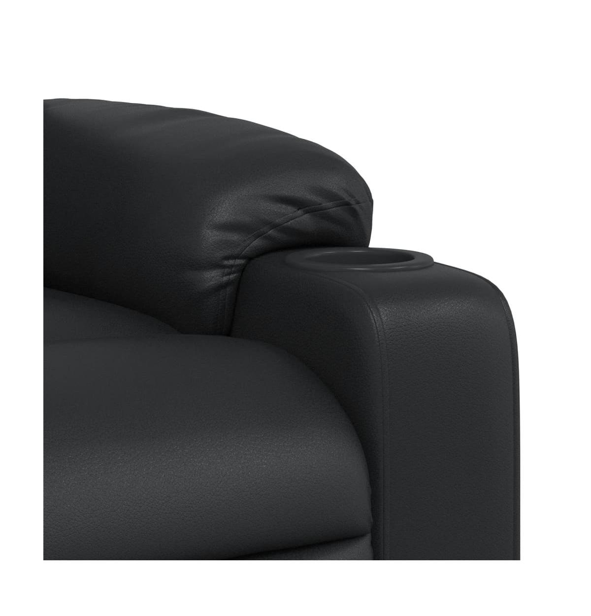 vidaXL Massage Recliner ChairFaux Leather - Black