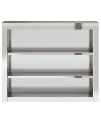 Kitchen Wall Cabinet with Shelves Stainless Steel