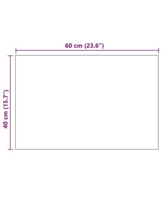 Wall Mirror 23.6"x15.7" Rectangular Glass