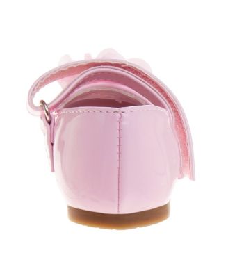 Infant Girls Hook and Loop Flowery Dress Shoes