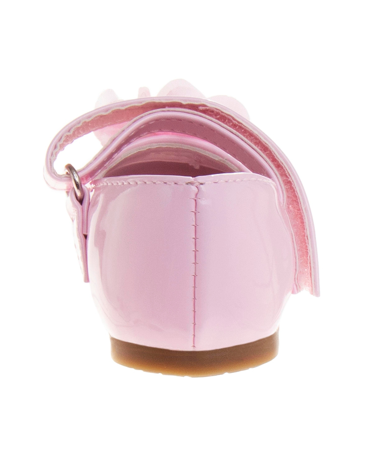Josmo Infant Hook And Loop Flowery Dress Shoes In Pink Patent