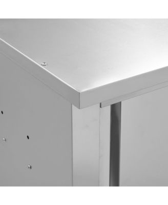 Kitchen Wall Cabinet with Sliding Doors 35.4&amp;quot;x15.7&amp;quot;x19.7&amp;quot; Stainless Steel