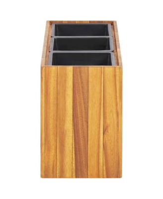 Raised Bed Brown Solid Acacia Wood Medium Planters