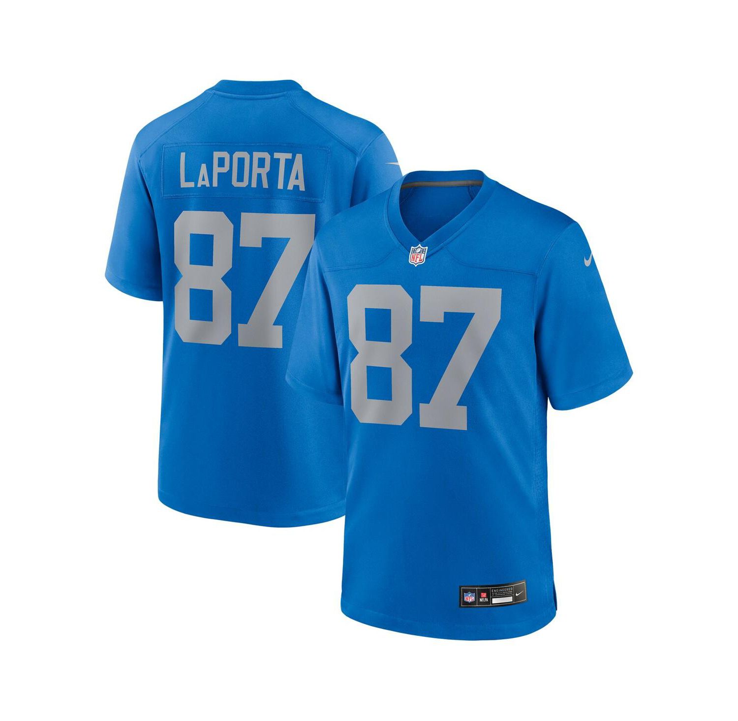 Men's Sam LaPorta Blue Detroit Lions Alternate Game Jersey