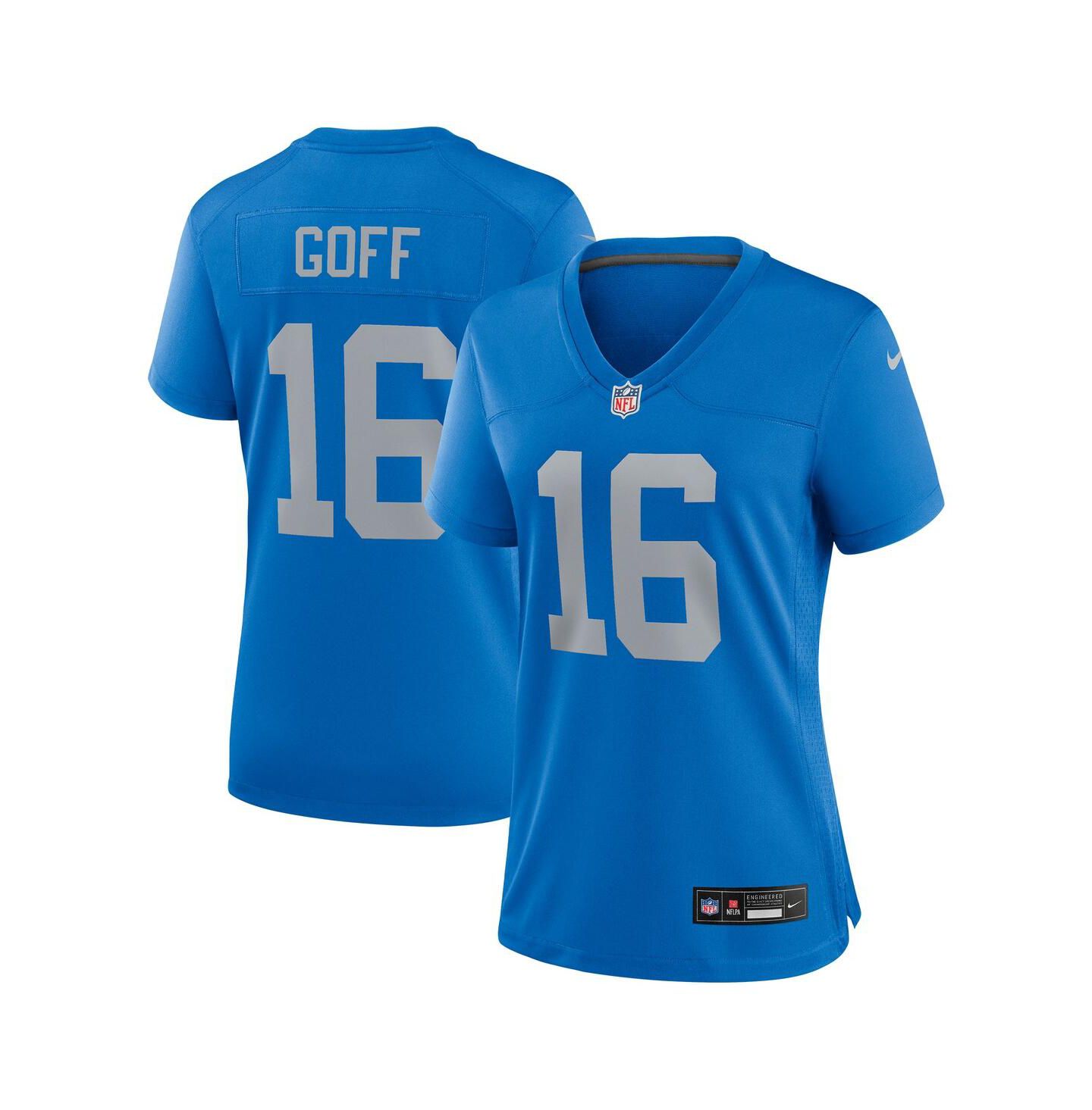 Женский топ Nike Jared Goff Blue Detroit Lions Alternate Game Jersey — фото 1