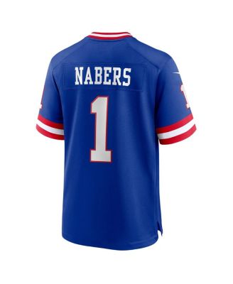 Men's Malik Nabers Royal New York Giants 2nd Alternate Game Jersey