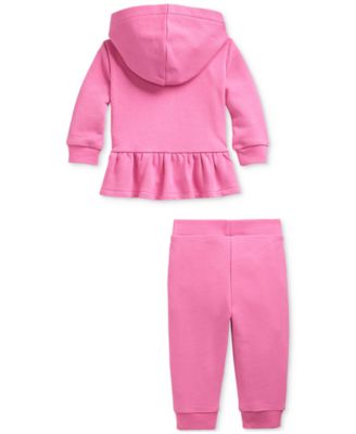Baby Ruffled French Terry Hoodie & Pants Set