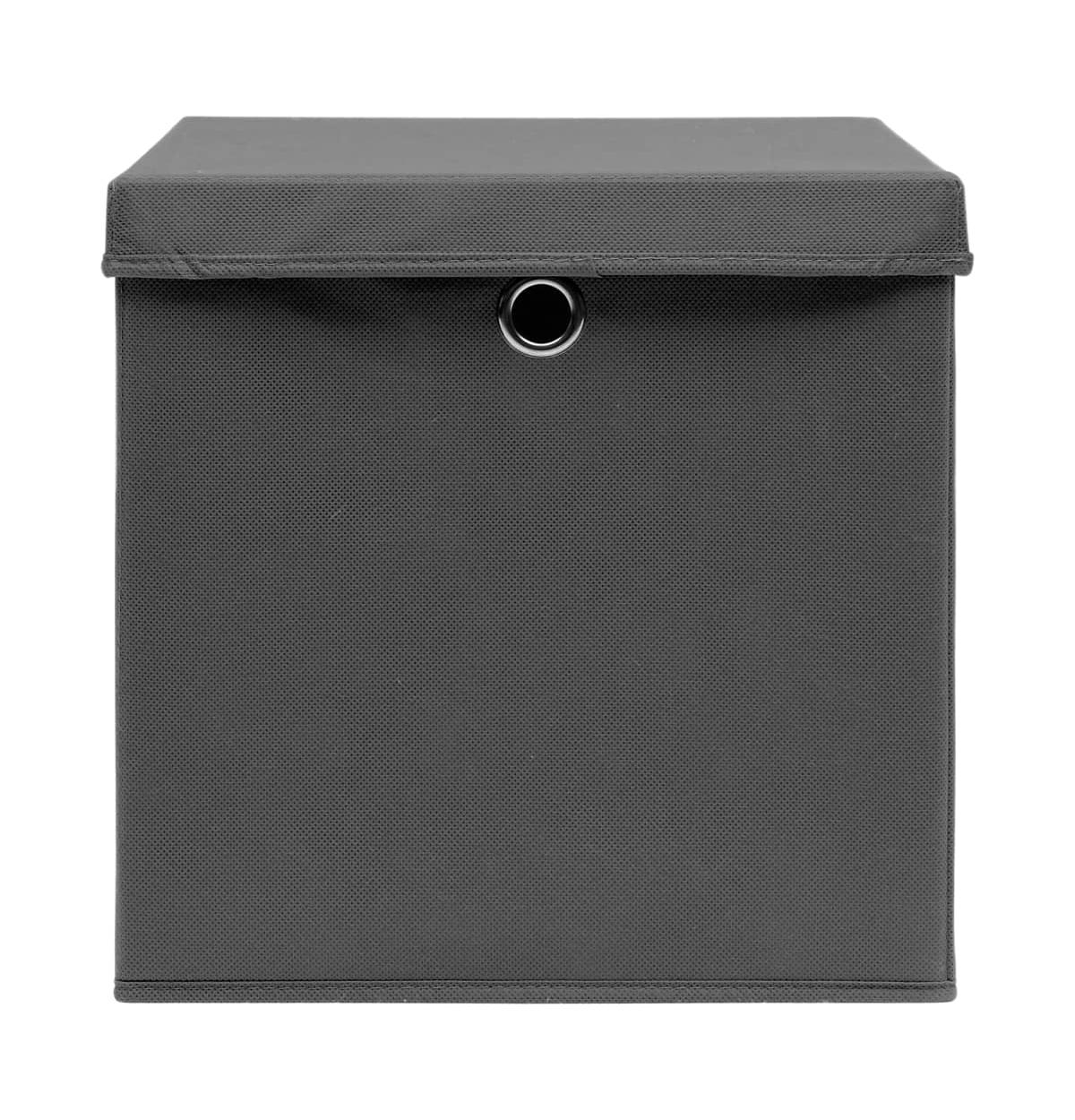 vidaXL Storage Boxes with Lids 4 pcs Gray 12.6
