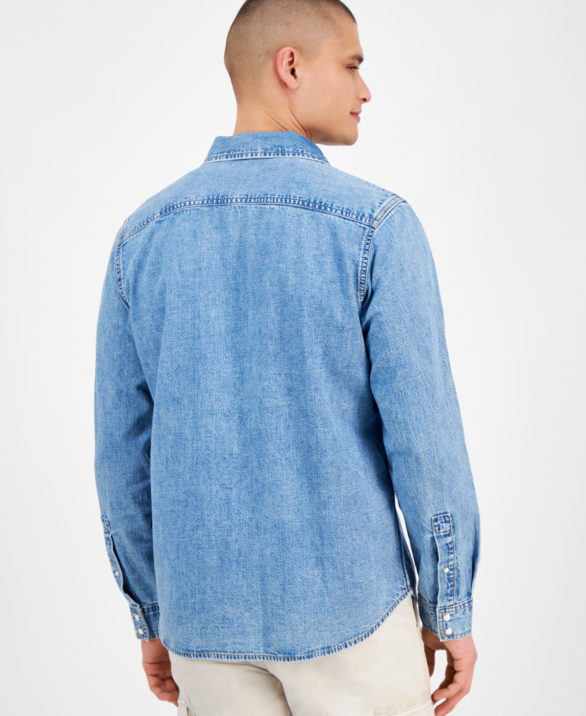 SUN + STONE MEN'S MARSHALL WESTERN SHIRT, EXCLUSIVELY AT MACY'S 