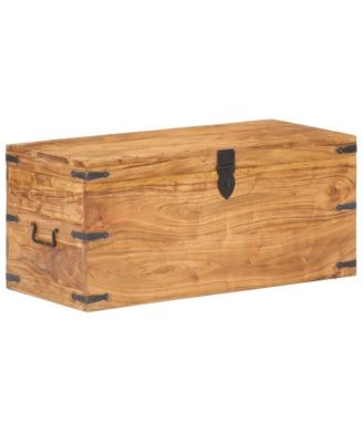 Chest 35.4&amp;quot;x15.7&amp;quot;x15.7&amp;quot; Solid Acacia Wood
