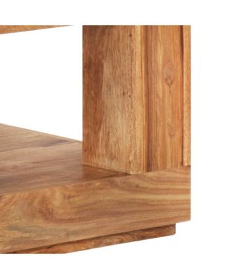 Coffee Table 17.7"x17.7"x15.7" Solid Wood Acacia