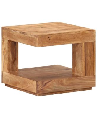 Coffee Table 17.7"x17.7"x15.7" Solid Wood Acacia