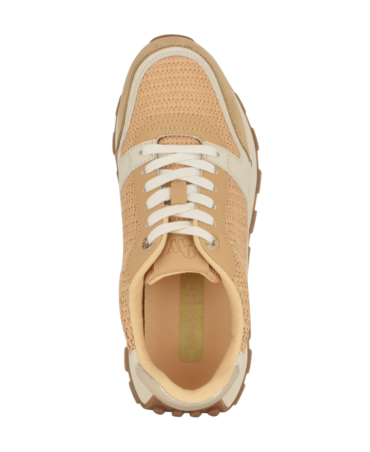 Shop Nine West Women's Kalah Casual Lace-up Sneakers In Light Natural