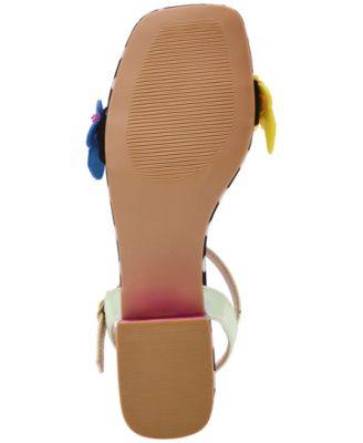 Women's Emerry Two-Piece Butterfly Low Block-Heel Sandals