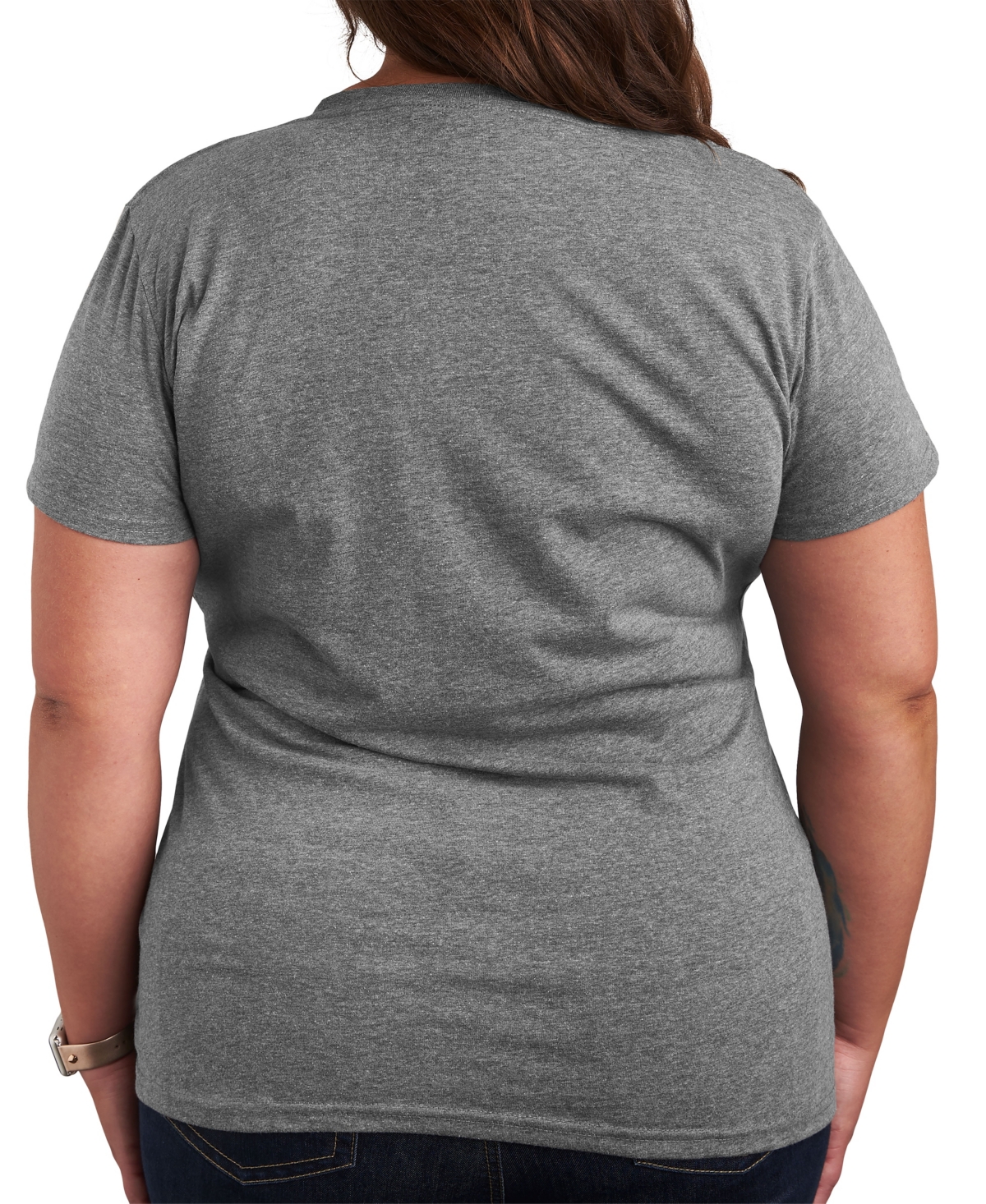 Hybrid Apparel Plus Size Star Wars Yoda One For Me Graphic Crewneck T-shirt In Grey