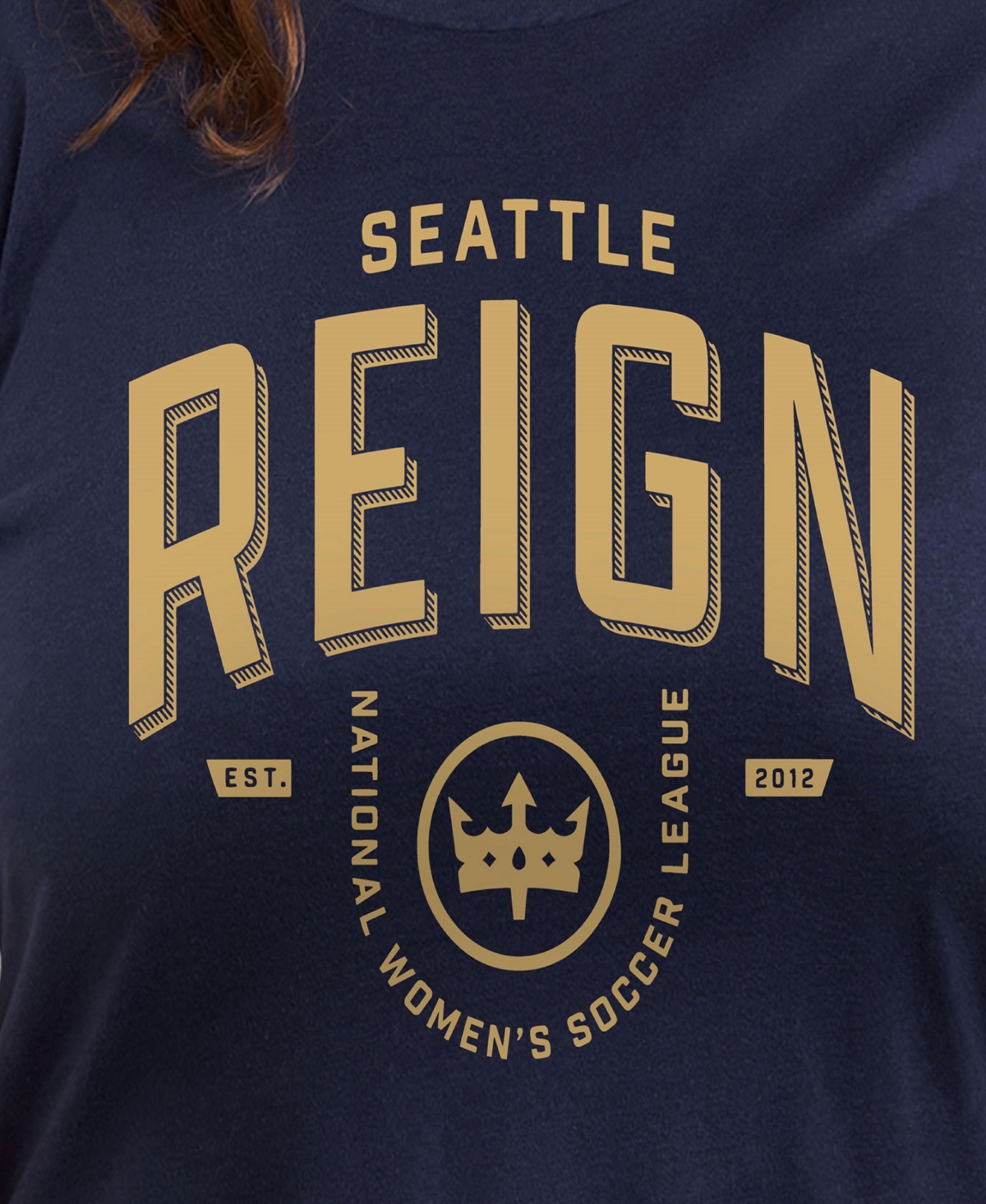 Hybrid Apparel Plus Size Trendy Seattle Reign Graphic Crew Neck T-shirt In Blue