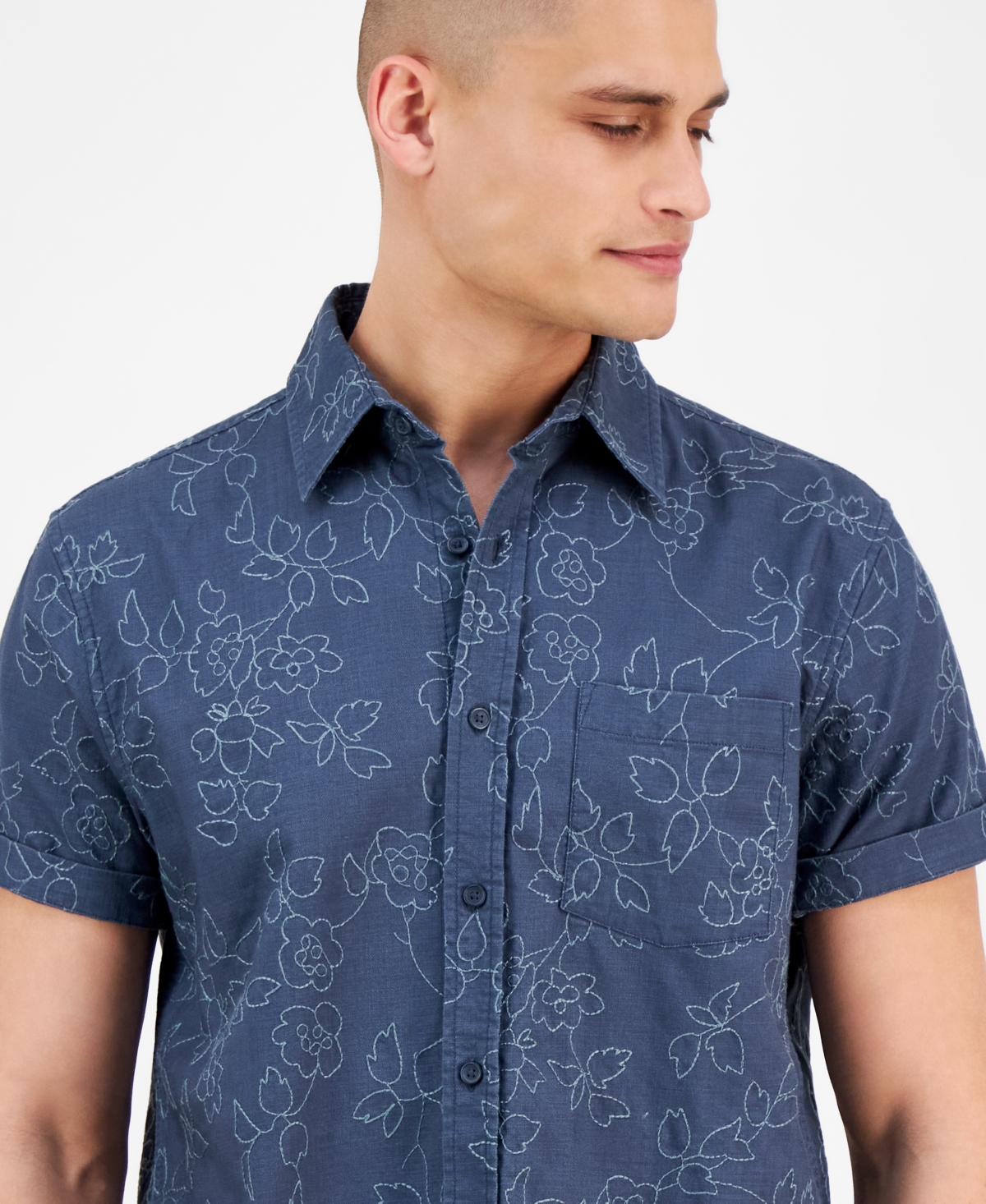 Sun + Stone Men's Camden Shirt, Exclusively At Macy's In Blue