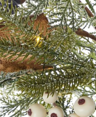 9" Pre-Lit Mixed Mica Foliage Garland