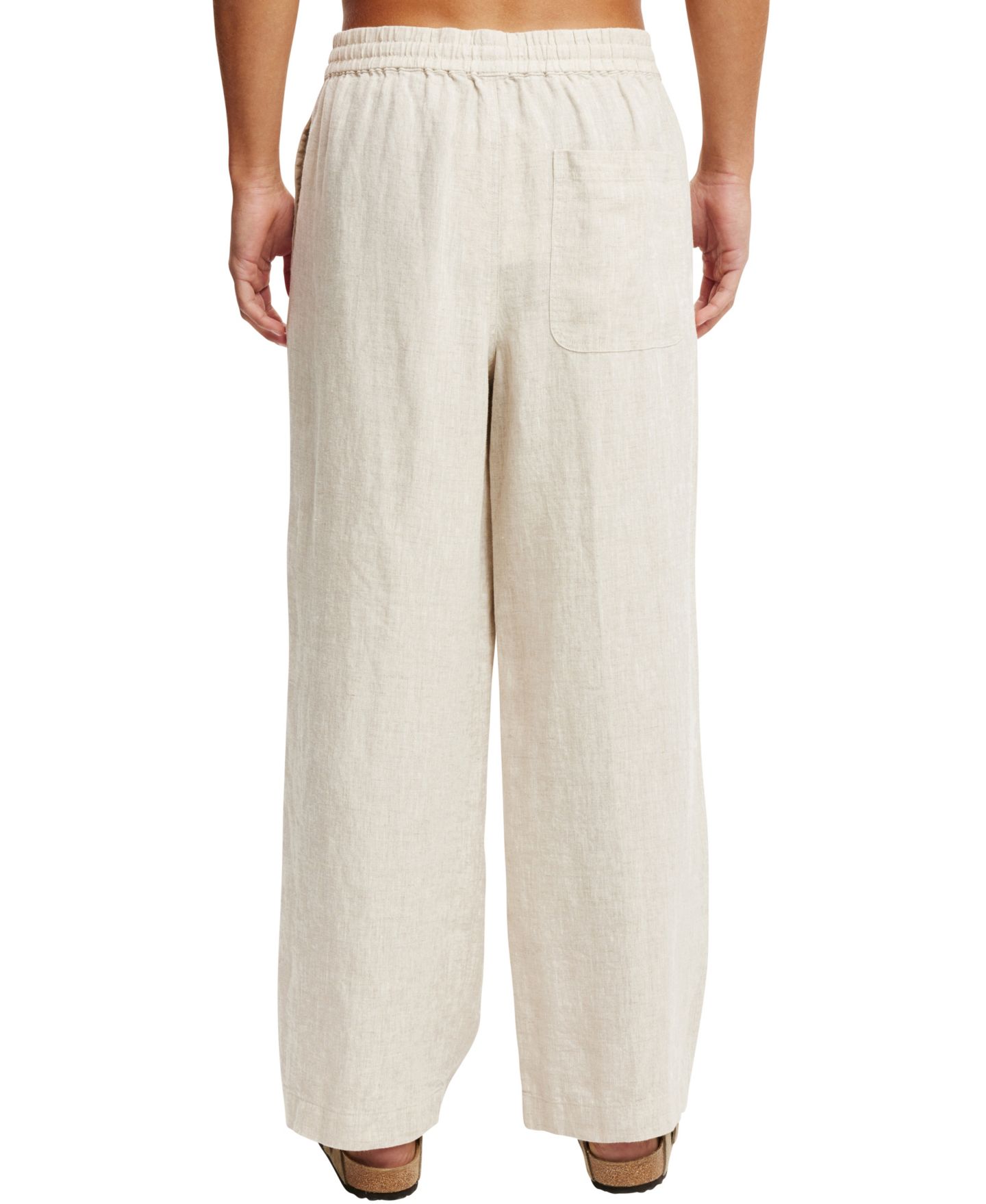 Мужские брюки Cotton On Super Baggy Linen Pant, цвет: Овсяный — фото 2
