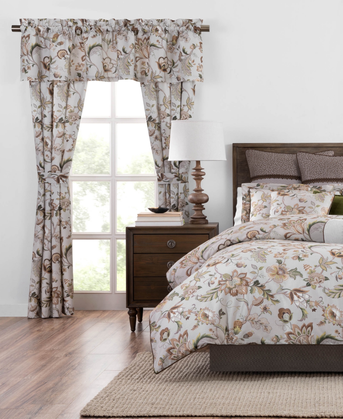 Rose Tree Esmeralda Window Panel Set, 84" X 100" In Sage
