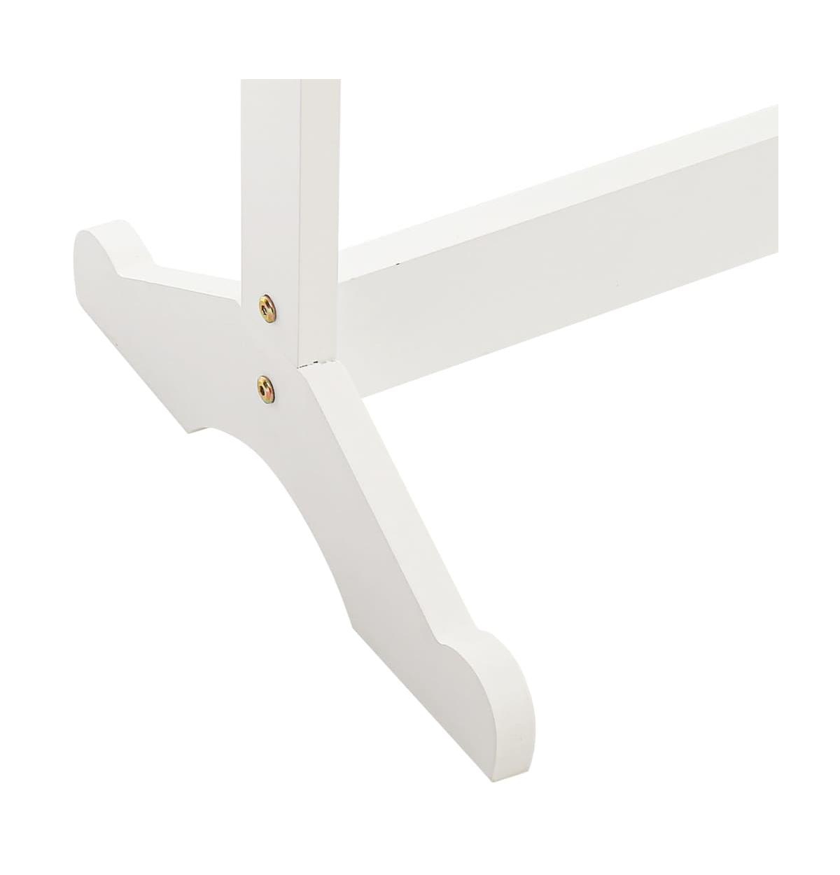 vidaXL Mirror Jewellery Cabinet with Led Lights Free Standing- White