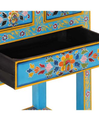 Sideboard Turquoise 21.7"x11.8"x29.9" Solid Wood Mango