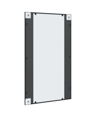 Wall Mirror Black 23.6"x39.4" Rectangle Iron