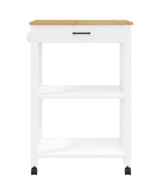 Kitchen Trolley MONZA 23.6"x15.7"x35.4" Solid Wood Pine
