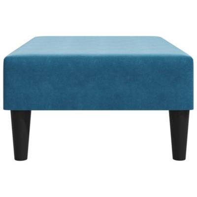 Footstool Blue 30.3"x21.7"x12.2" Velvet