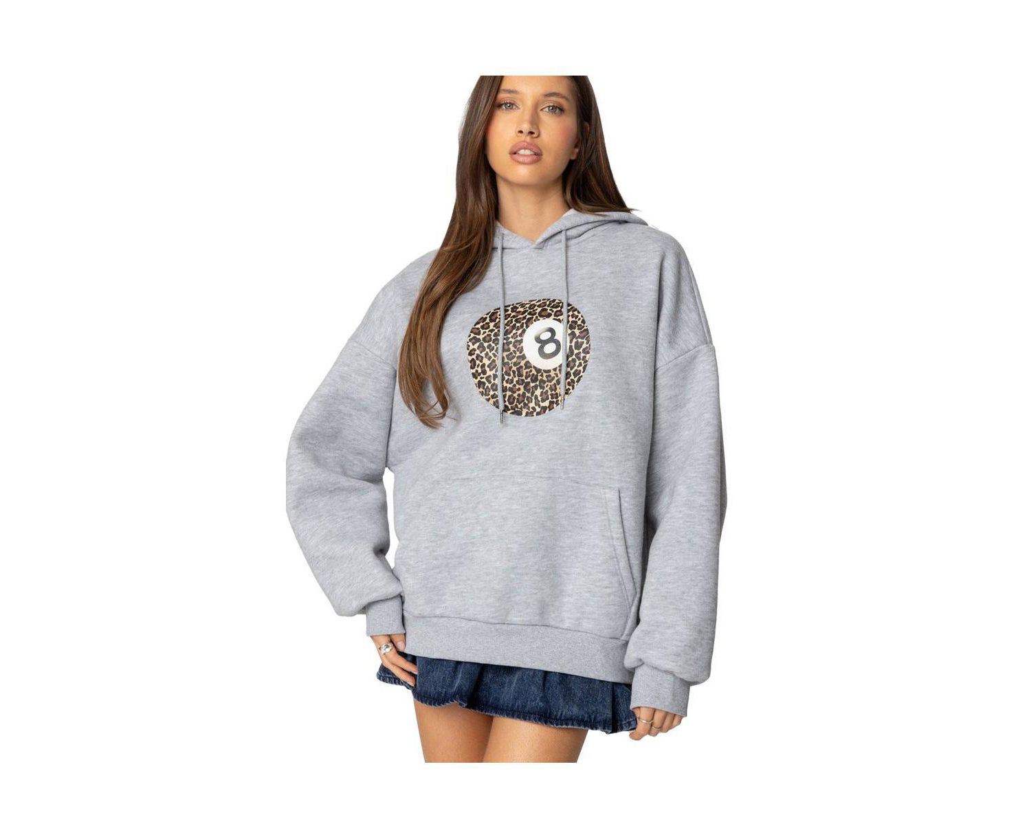 Women's Leopard 8 Oversized Hoodie