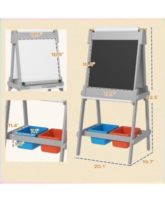 Double Sided Art Easel for Toddlers with board & Chalkboard