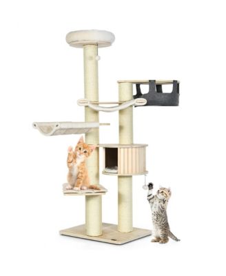 77.5'' Cat Tree Condo Multi-Level Kitten Activity Tower w/ Sisal Posts