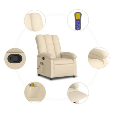 Modern Massage Recliner Chair with Adjustable Backrest, USB-Powered Vibration, and Breathable Fabric Upholstery
