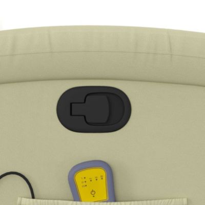 Large Massage Recliner Chair with Real Leather Upholstery, Adjustable Footrest, and Metal-Plywood Frame