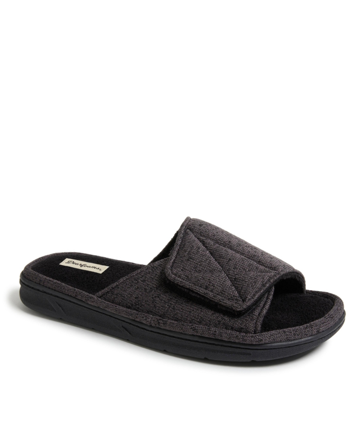 Men's Chase Marled Knit Adjustable Shower Slide House Slipper - Navy