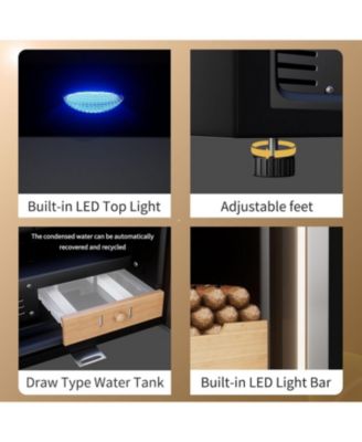 50L Electric Humidor, Cigar Humidor Cooler for 350 Cigars, Temperature and Humidity Control System