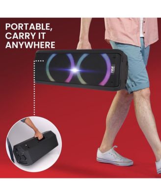 Dual 6.5" Multi-Purpose Wireless PA Speaker System with Bluetooth, Party Lights & Rechargeable Battery