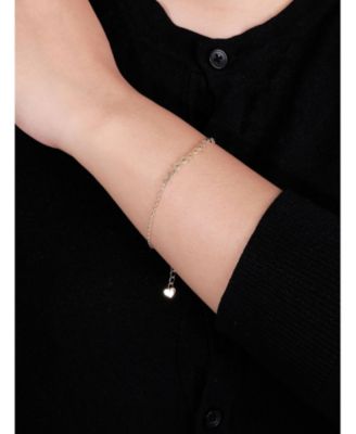 Infinity Chain Bracelet in 14K Gold, 6.5 in adj to 7.5 in, approx. 2.4 grams