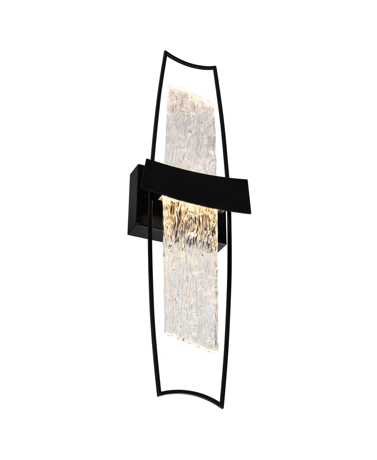 Cwi Lighting 26" Metal Guadiana Integrated Led Wall Light In Black