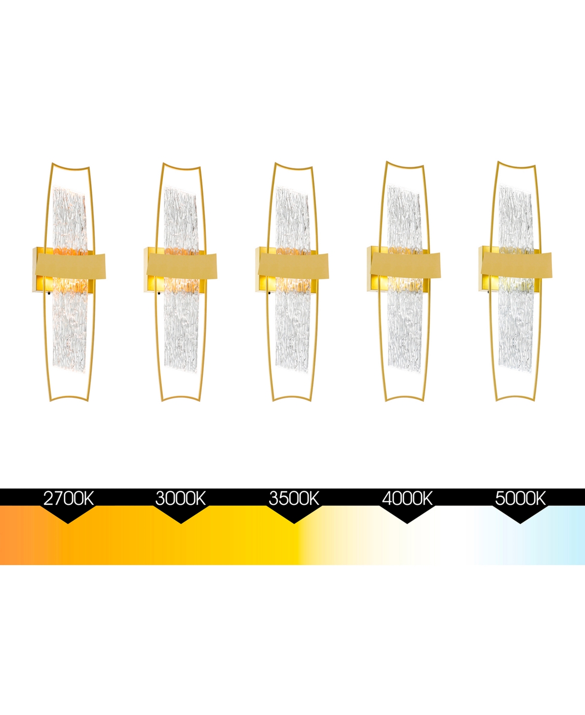 Cwi Lighting 26" Metal Guadiana Integrated Led Wall Light In Satin Gold
