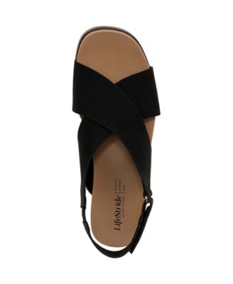 Women's Georgina Square Open Toe Slingback Platform Sandals