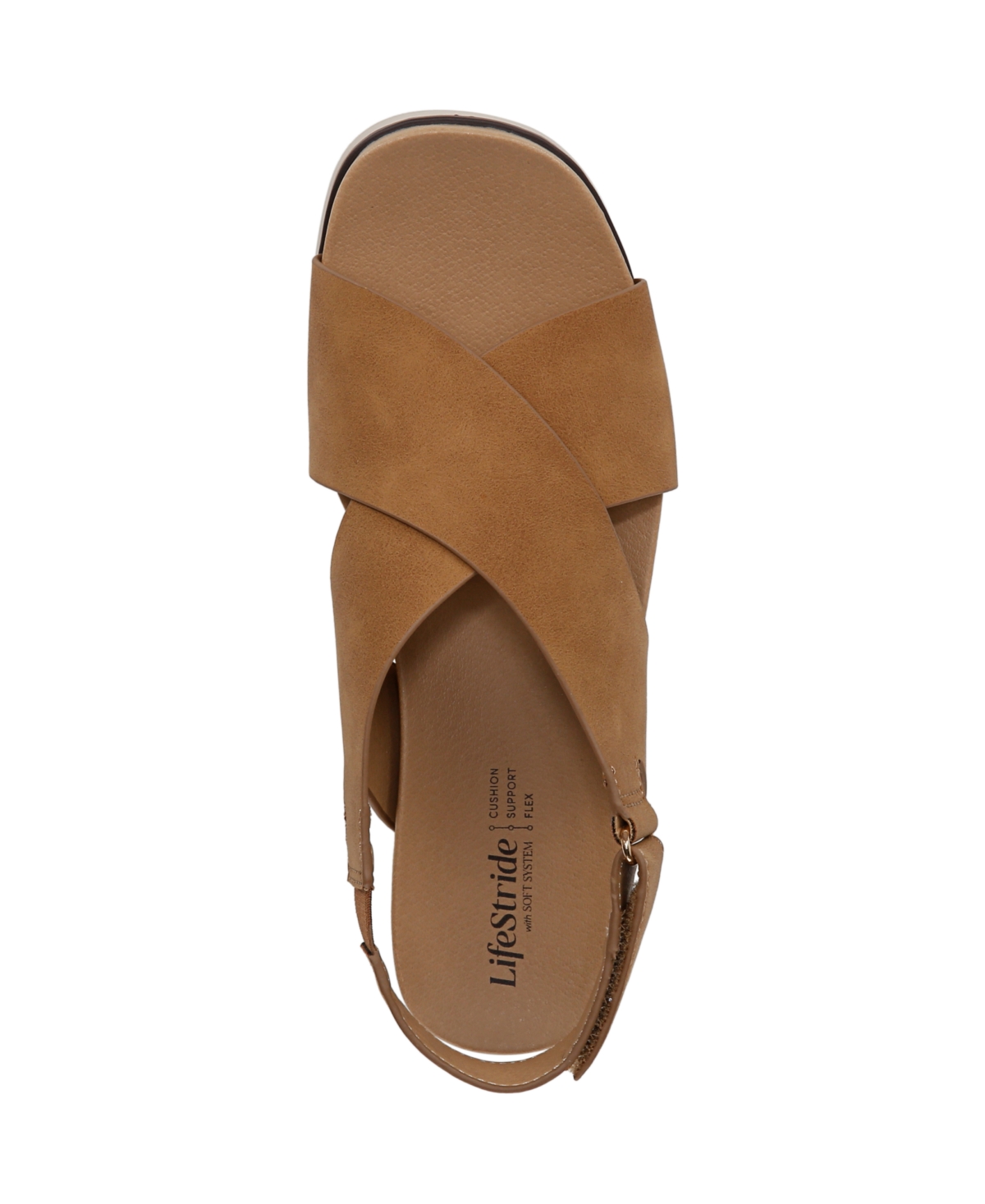 LIFESTRIDE WOMEN'S GEORGINA SQUARE OPEN TOE SLINGBACK PLATFORM SANDALS 