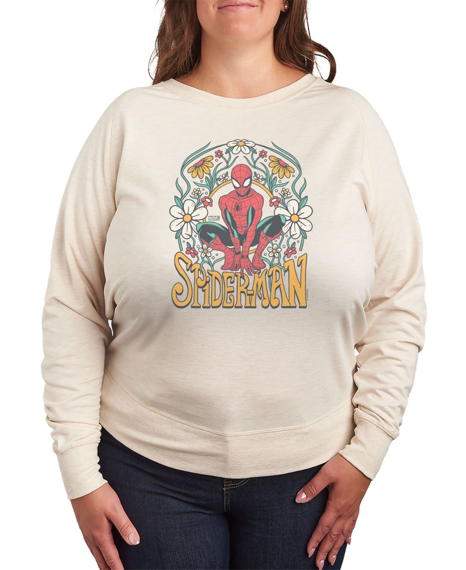 Plus Size Marvel Spider-Man Graphic Pullover T-Shirt