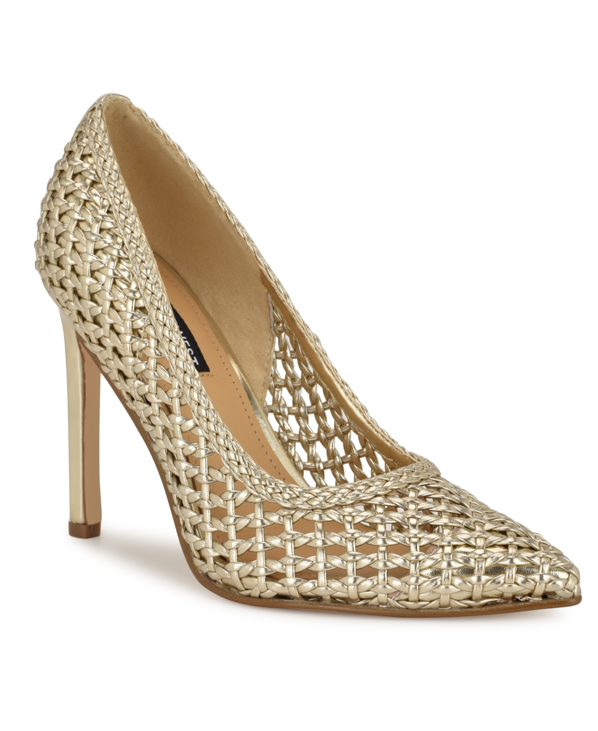 Women's Tatiana Woven Stiletto Pointy Toe Dress Pumps - Brown