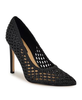 Nine West Tatiana ポインテッドトゥ ハイヒール メッシュ 人気 Nine West Women's Tatiana Woven Stiletto Pointy Toe Dress