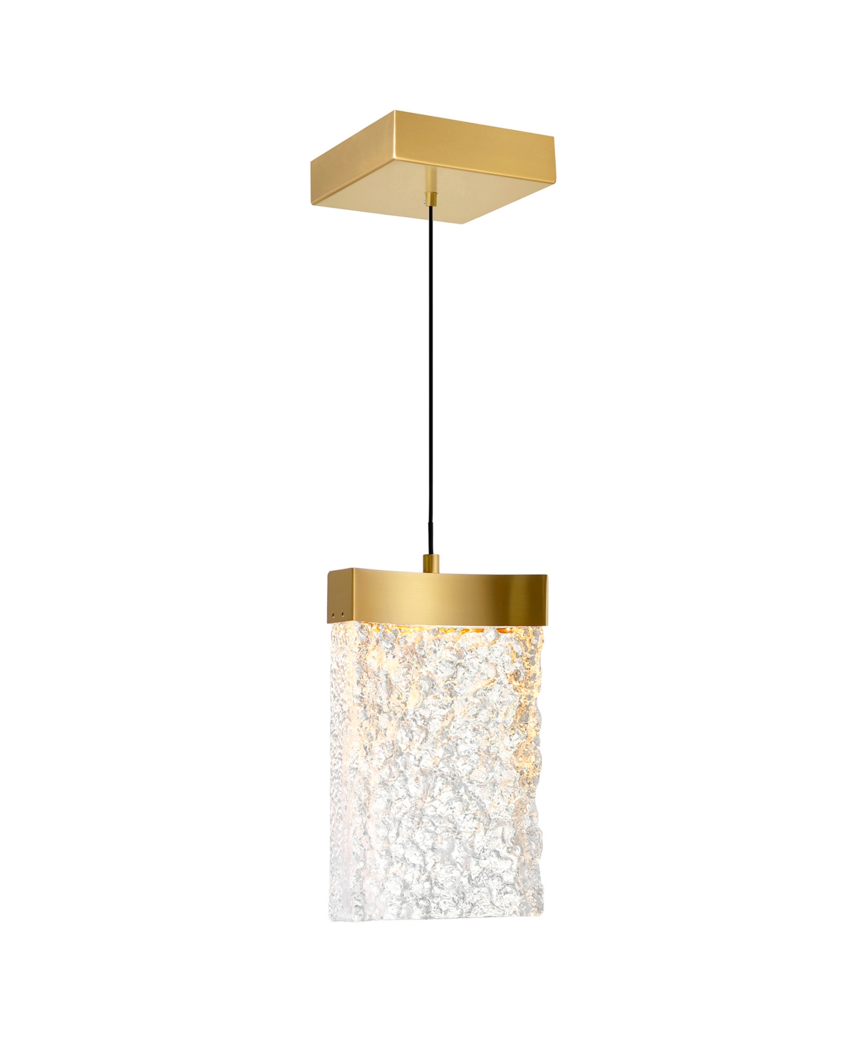Cwi Lighting 12" Metal Lava Integrated Led Mini Pendant In Brass