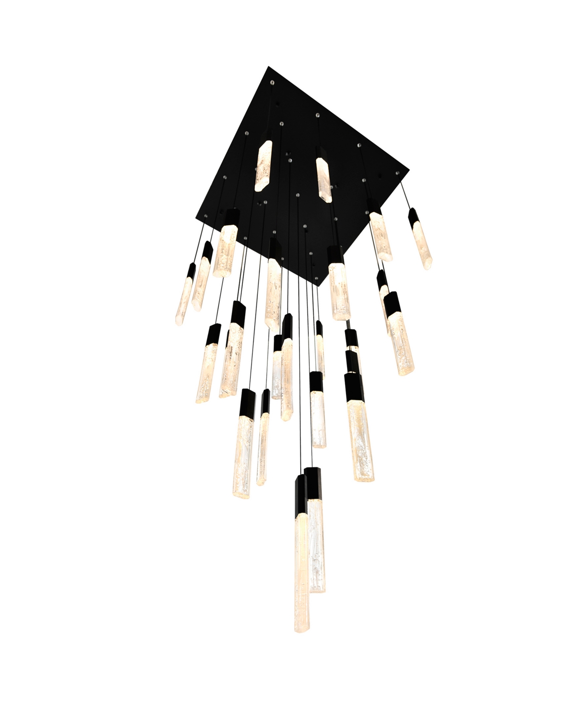 Shop Cwi Lighting 16" Metal Greta Integrated Led Chandelier In Black