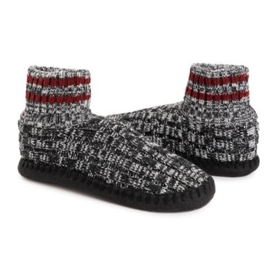 Men's Cuff Slipper Boots, Red Buffalo Check