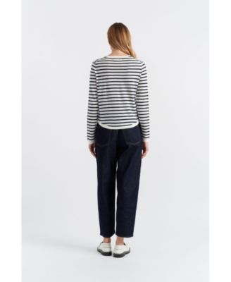 Women's Pure Merino Heart Breton Sweater