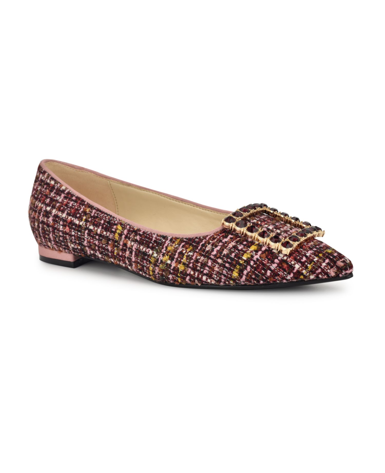 Розовый Tweed Rhinestone